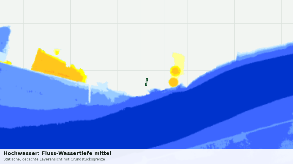 Statische Kartenansicht: Hochwasser: Fluss-Wassertiefe mittel
