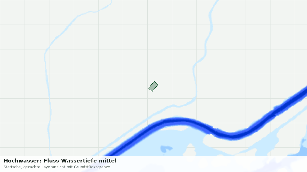 Statische Kartenansicht: Hochwasser: Fluss-Wassertiefe mittel