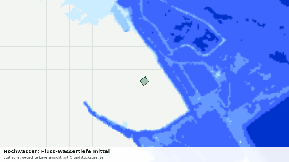 Statische Kartenansicht: Hochwasser: Fluss-Wassertiefe mittel