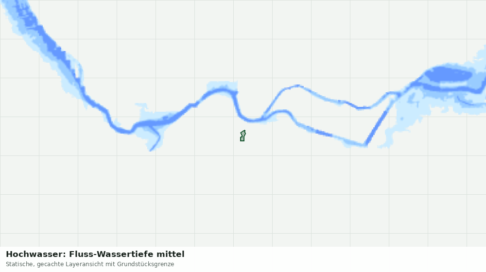Statische Kartenansicht: Hochwasser: Fluss-Wassertiefe mittel
