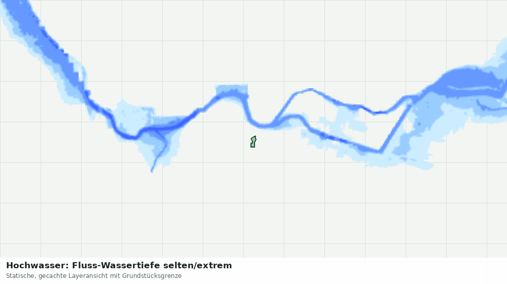 Statische Kartenansicht: Hochwasser: Fluss-Wassertiefe selten/extrem