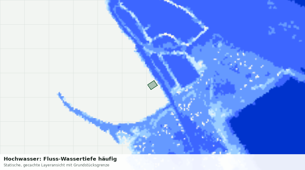 Statische Kartenansicht: Hochwasser: Fluss-Wassertiefe häufig