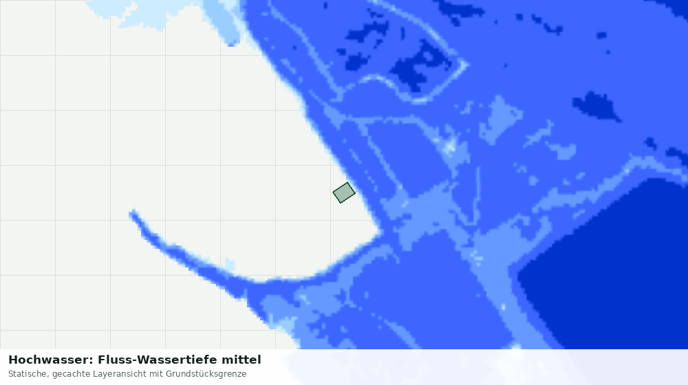 Statische Kartenansicht: Hochwasser: Fluss-Wassertiefe mittel