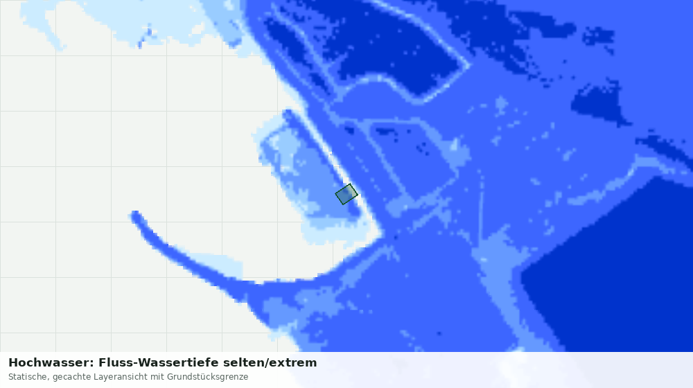 Statische Kartenansicht: Hochwasser: Fluss-Wassertiefe selten/extrem