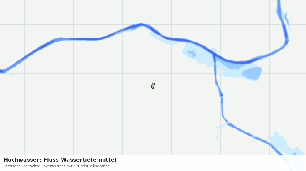 Statische Kartenansicht: Hochwasser: Fluss-Wassertiefe mittel