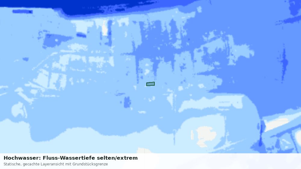 Statische Kartenansicht: Hochwasser: Fluss-Wassertiefe selten/extrem