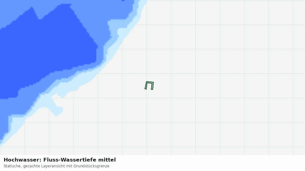 Statische Kartenansicht: Hochwasser: Fluss-Wassertiefe mittel