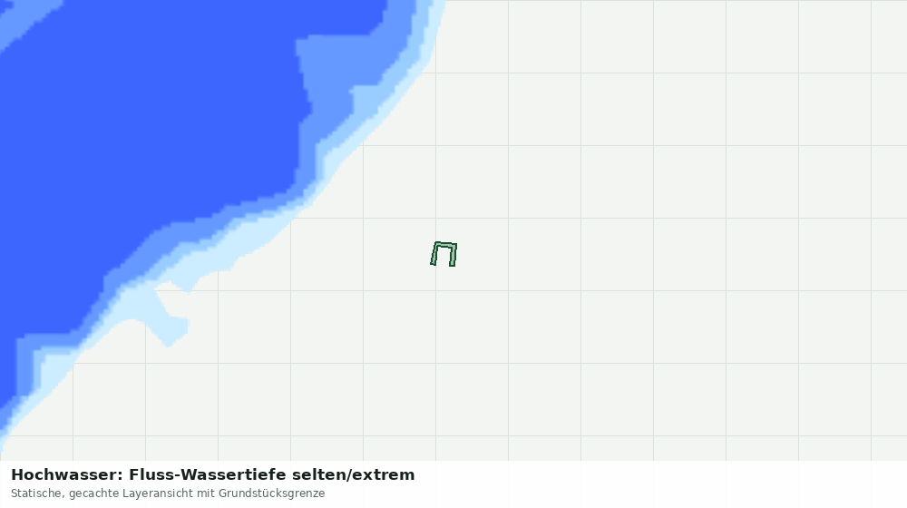 Statische Kartenansicht: Hochwasser: Fluss-Wassertiefe selten/extrem