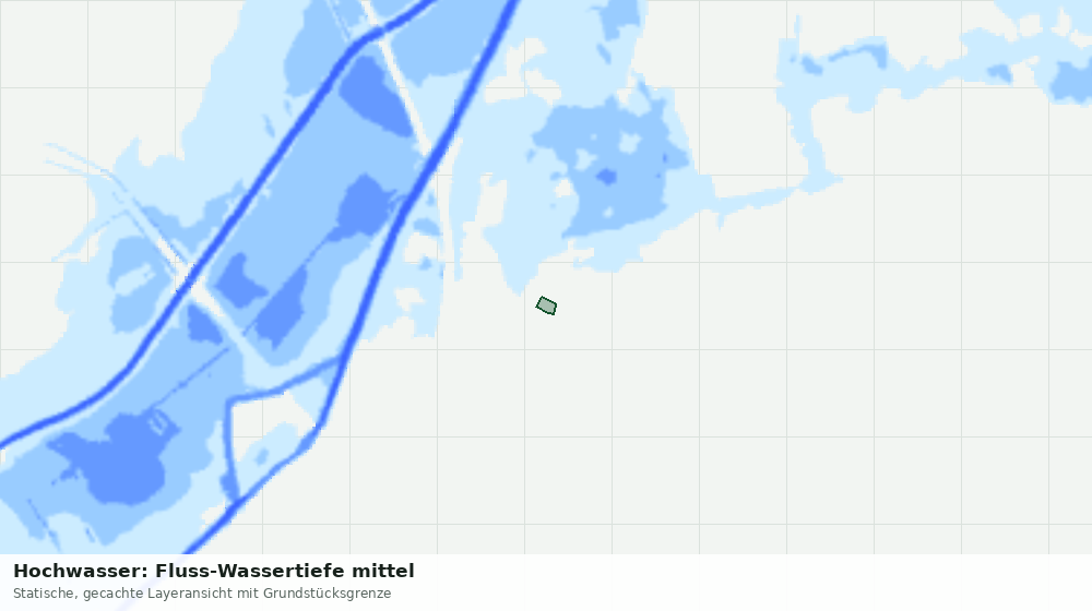 Statische Kartenansicht: Hochwasser: Fluss-Wassertiefe mittel