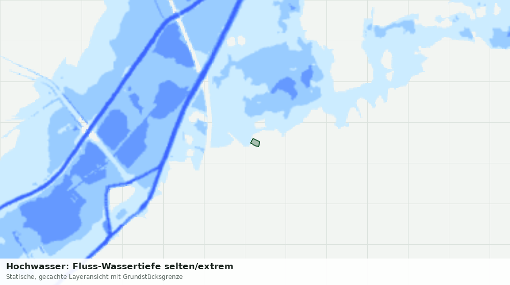 Statische Kartenansicht: Hochwasser: Fluss-Wassertiefe selten/extrem