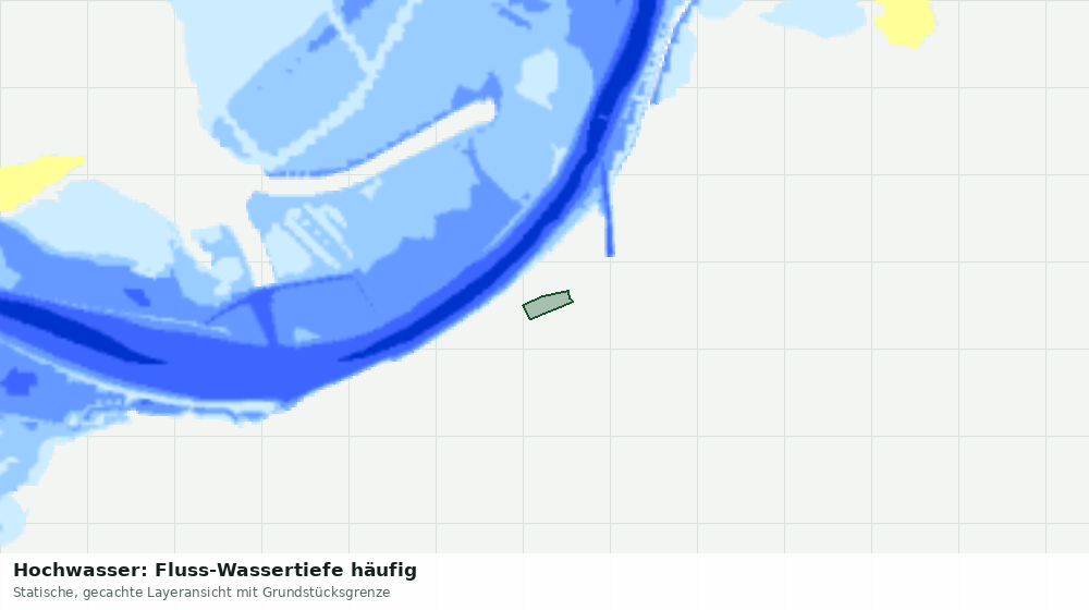 Statische Kartenansicht: Hochwasser: Fluss-Wassertiefe häufig
