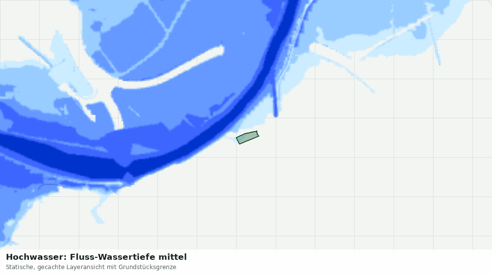 Statische Kartenansicht: Hochwasser: Fluss-Wassertiefe mittel