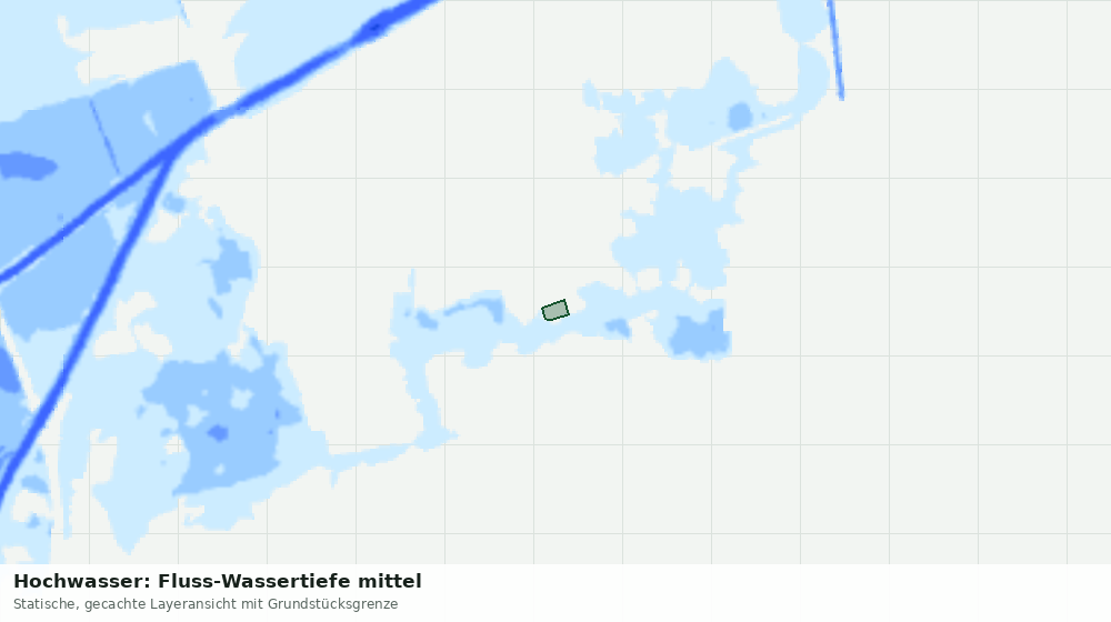 Statische Kartenansicht: Hochwasser: Fluss-Wassertiefe mittel