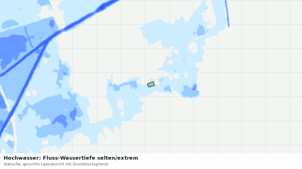 Statische Kartenansicht: Hochwasser: Fluss-Wassertiefe selten/extrem