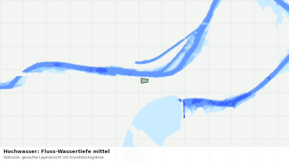 Statische Kartenansicht: Hochwasser: Fluss-Wassertiefe mittel