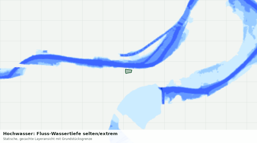 Statische Kartenansicht: Hochwasser: Fluss-Wassertiefe selten/extrem