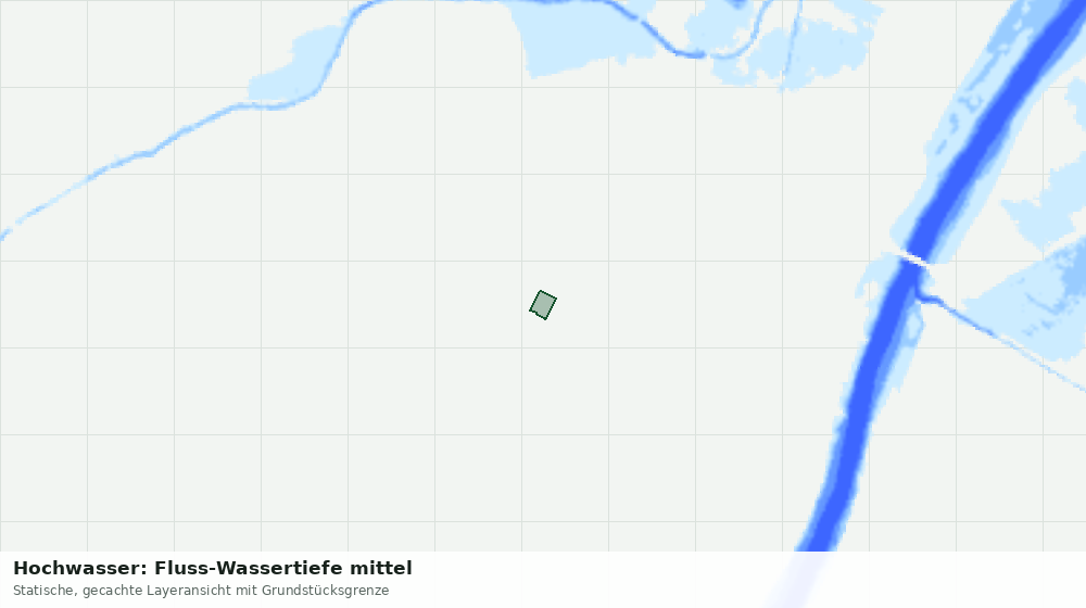 Statische Kartenansicht: Hochwasser: Fluss-Wassertiefe mittel