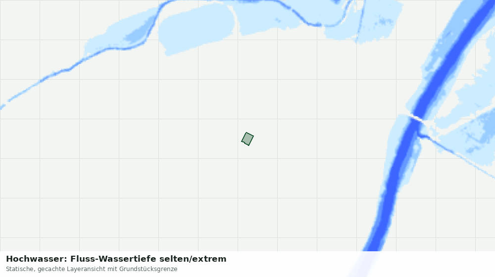 Statische Kartenansicht: Hochwasser: Fluss-Wassertiefe selten/extrem