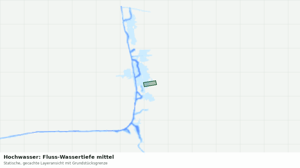 Statische Kartenansicht: Hochwasser: Fluss-Wassertiefe mittel