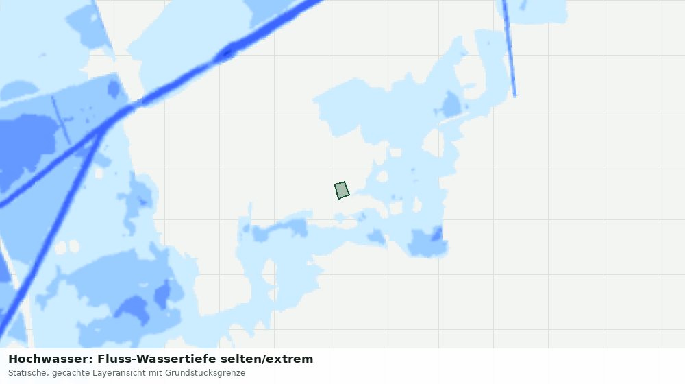 Statische Kartenansicht: Hochwasser: Fluss-Wassertiefe selten/extrem