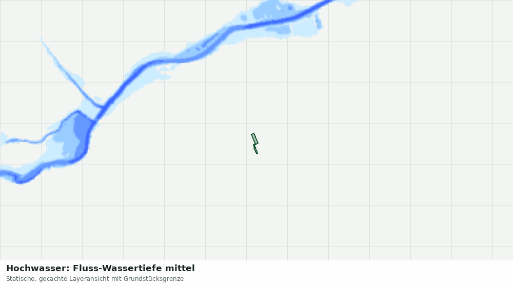 Statische Kartenansicht: Hochwasser: Fluss-Wassertiefe mittel