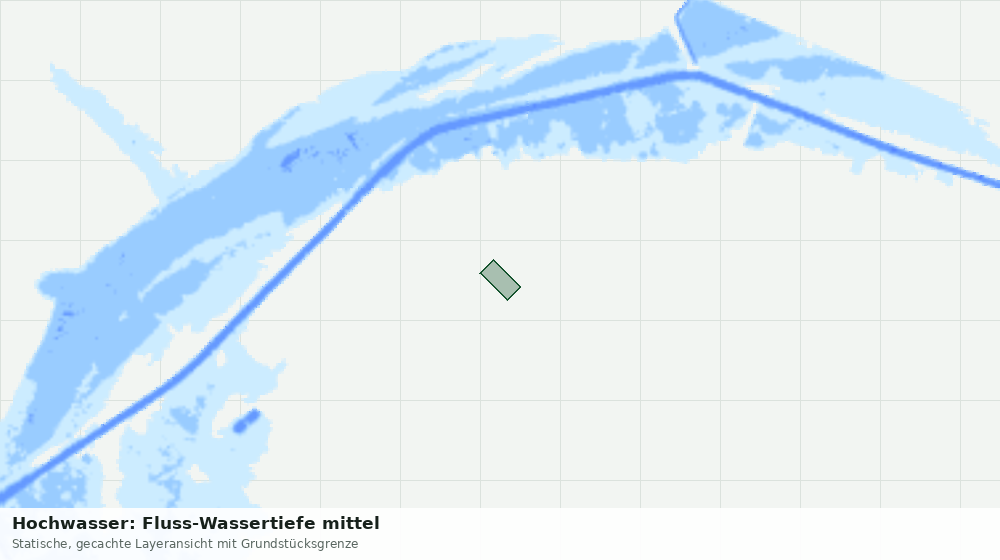 Statische Kartenansicht: Hochwasser: Fluss-Wassertiefe mittel
