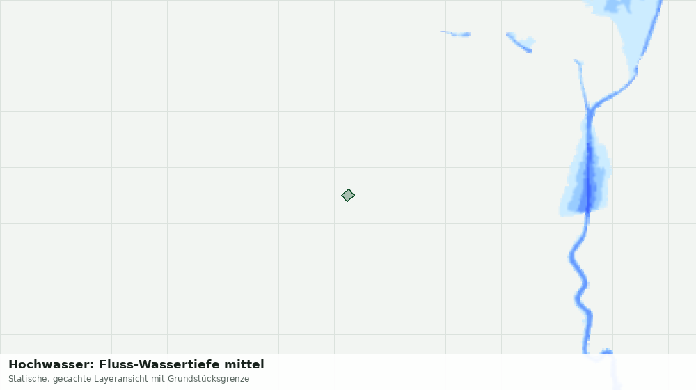 Statische Kartenansicht: Hochwasser: Fluss-Wassertiefe mittel