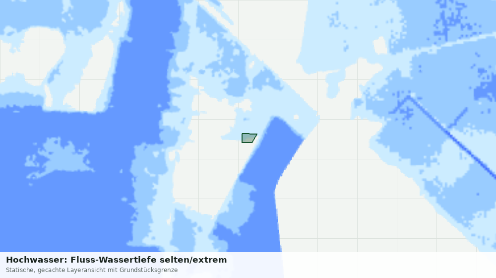 Statische Kartenansicht: Hochwasser: Fluss-Wassertiefe selten/extrem