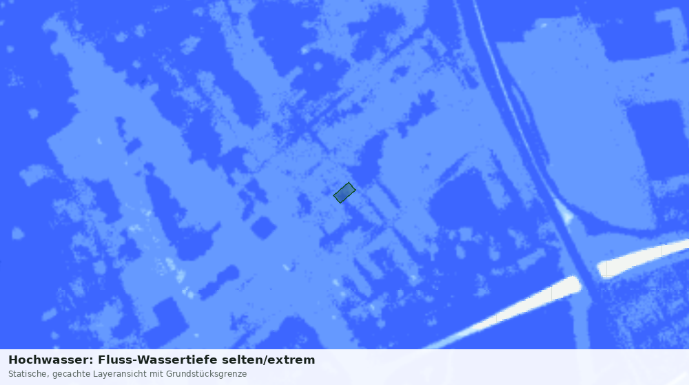 Statische Kartenansicht: Hochwasser: Fluss-Wassertiefe selten/extrem