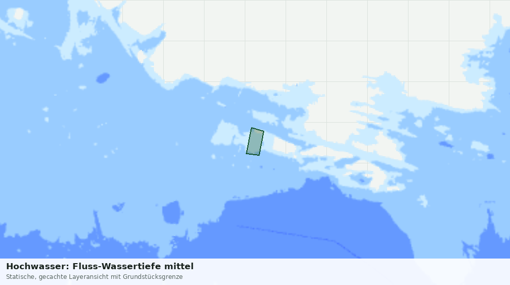 Statische Kartenansicht: Hochwasser: Fluss-Wassertiefe mittel