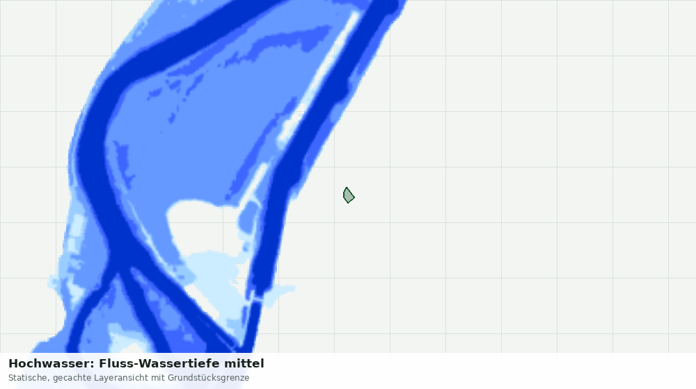 Statische Kartenansicht: Hochwasser: Fluss-Wassertiefe mittel