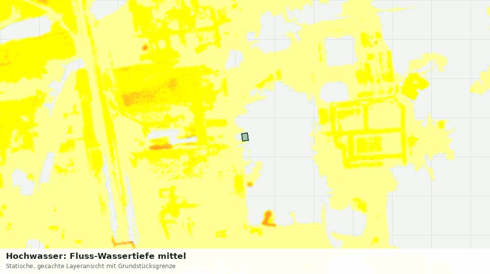 Statische Kartenansicht: Hochwasser: Fluss-Wassertiefe mittel