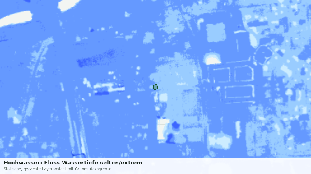 Statische Kartenansicht: Hochwasser: Fluss-Wassertiefe selten/extrem