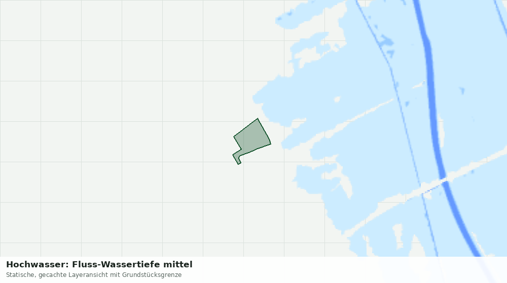 Statische Kartenansicht: Hochwasser: Fluss-Wassertiefe mittel