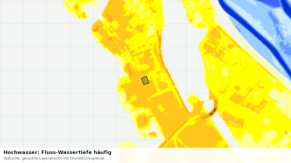Statische Kartenansicht: Hochwasser: Fluss-Wassertiefe häufig