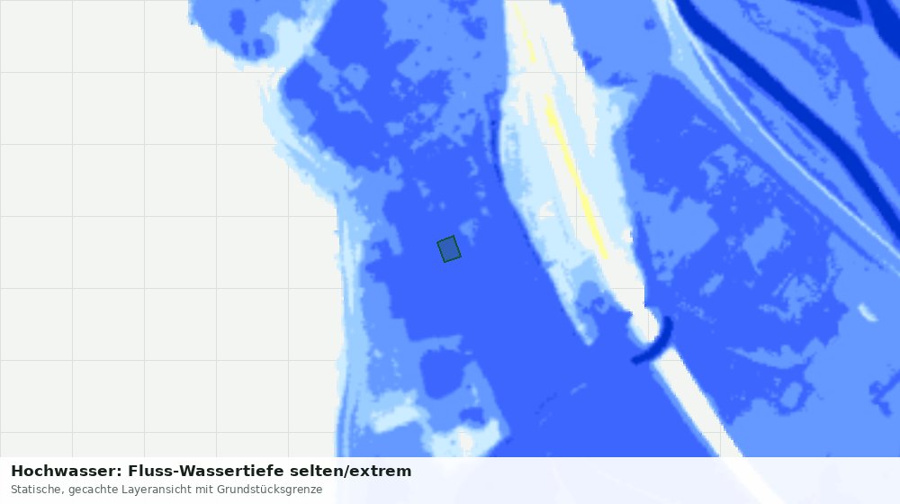 Statische Kartenansicht: Hochwasser: Fluss-Wassertiefe selten/extrem