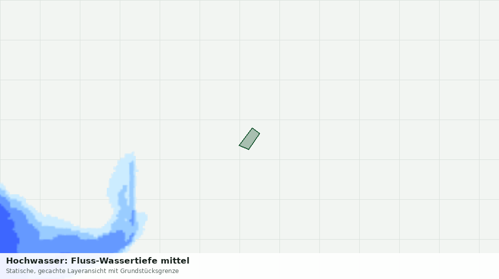 Statische Kartenansicht: Hochwasser: Fluss-Wassertiefe mittel
