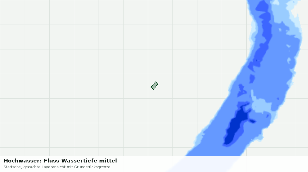 Statische Kartenansicht: Hochwasser: Fluss-Wassertiefe mittel