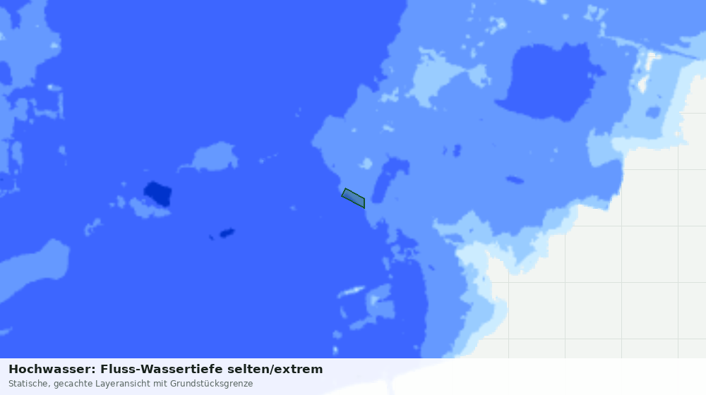 Statische Kartenansicht: Hochwasser: Fluss-Wassertiefe selten/extrem