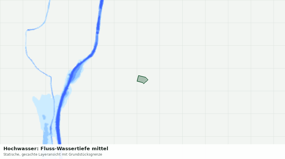 Statische Kartenansicht: Hochwasser: Fluss-Wassertiefe mittel