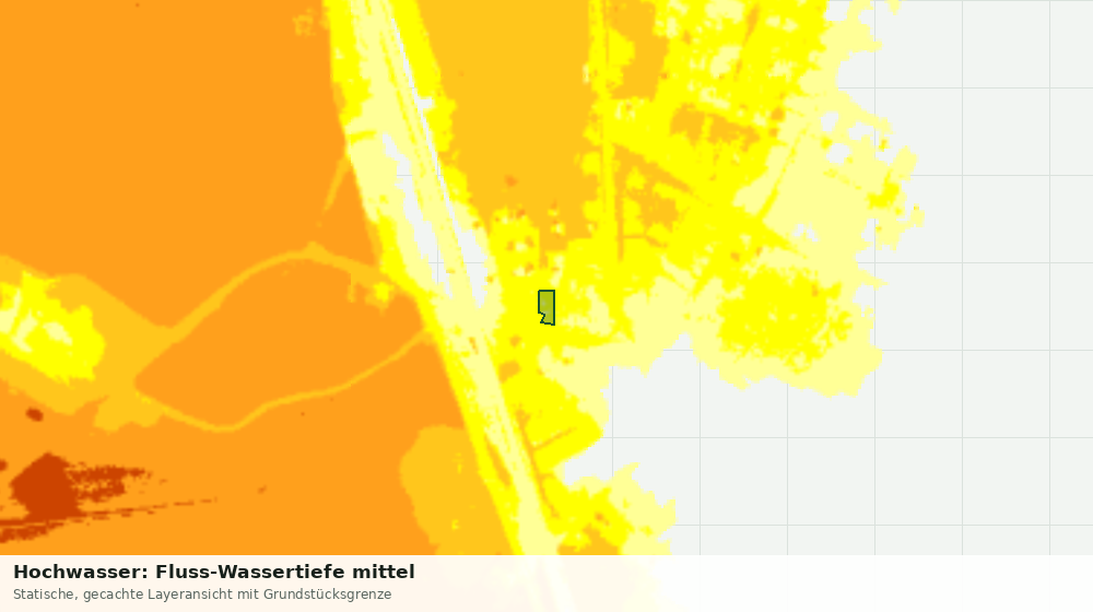 Statische Kartenansicht: Hochwasser: Fluss-Wassertiefe mittel