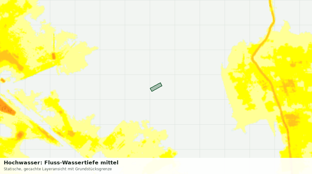 Statische Kartenansicht: Hochwasser: Fluss-Wassertiefe mittel