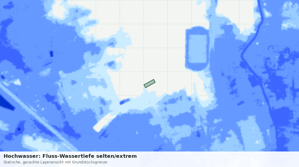 Statische Kartenansicht: Hochwasser: Fluss-Wassertiefe selten/extrem
