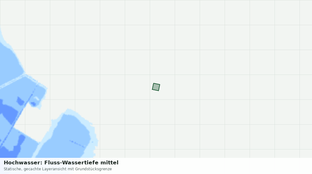 Statische Kartenansicht: Hochwasser: Fluss-Wassertiefe mittel