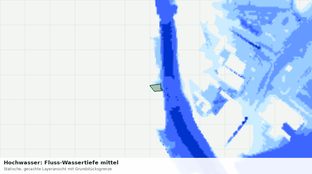 Statische Kartenansicht: Hochwasser: Fluss-Wassertiefe mittel