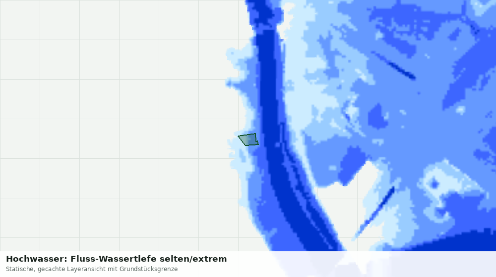 Statische Kartenansicht: Hochwasser: Fluss-Wassertiefe selten/extrem