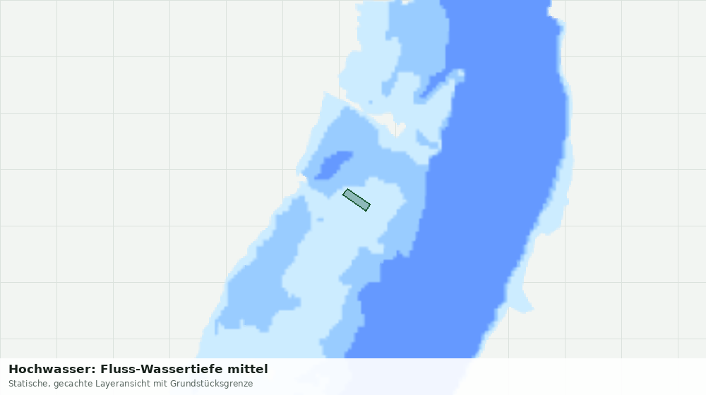 Statische Kartenansicht: Hochwasser: Fluss-Wassertiefe mittel