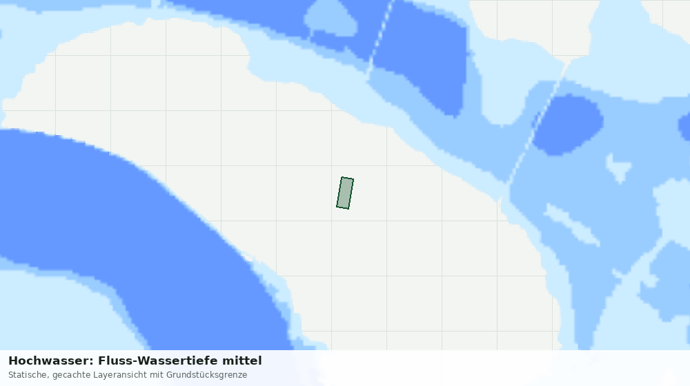 Statische Kartenansicht: Hochwasser: Fluss-Wassertiefe mittel