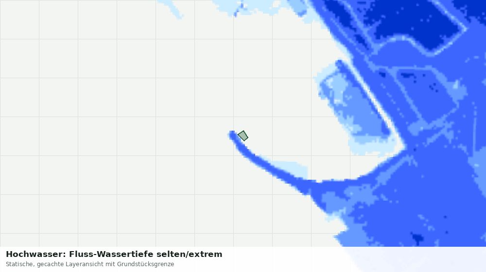Statische Kartenansicht: Hochwasser: Fluss-Wassertiefe selten/extrem