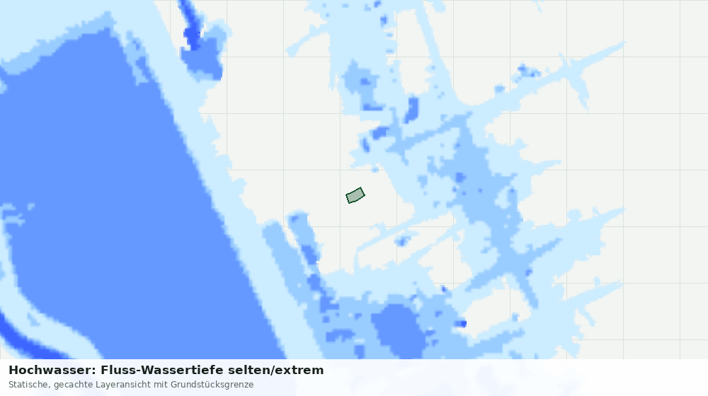 Statische Kartenansicht: Hochwasser: Fluss-Wassertiefe selten/extrem